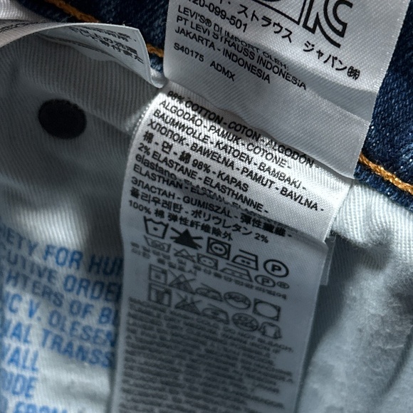 Levi's Harvey Milk Gay Pride Cutoff Distressed Denim Shorts Mens 31 - Picture 8 of 11